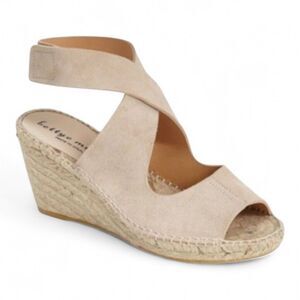 Bettye Muller Mobile Crisscross Espadrilles Wedges Shoes Sandals Size 37 or 7